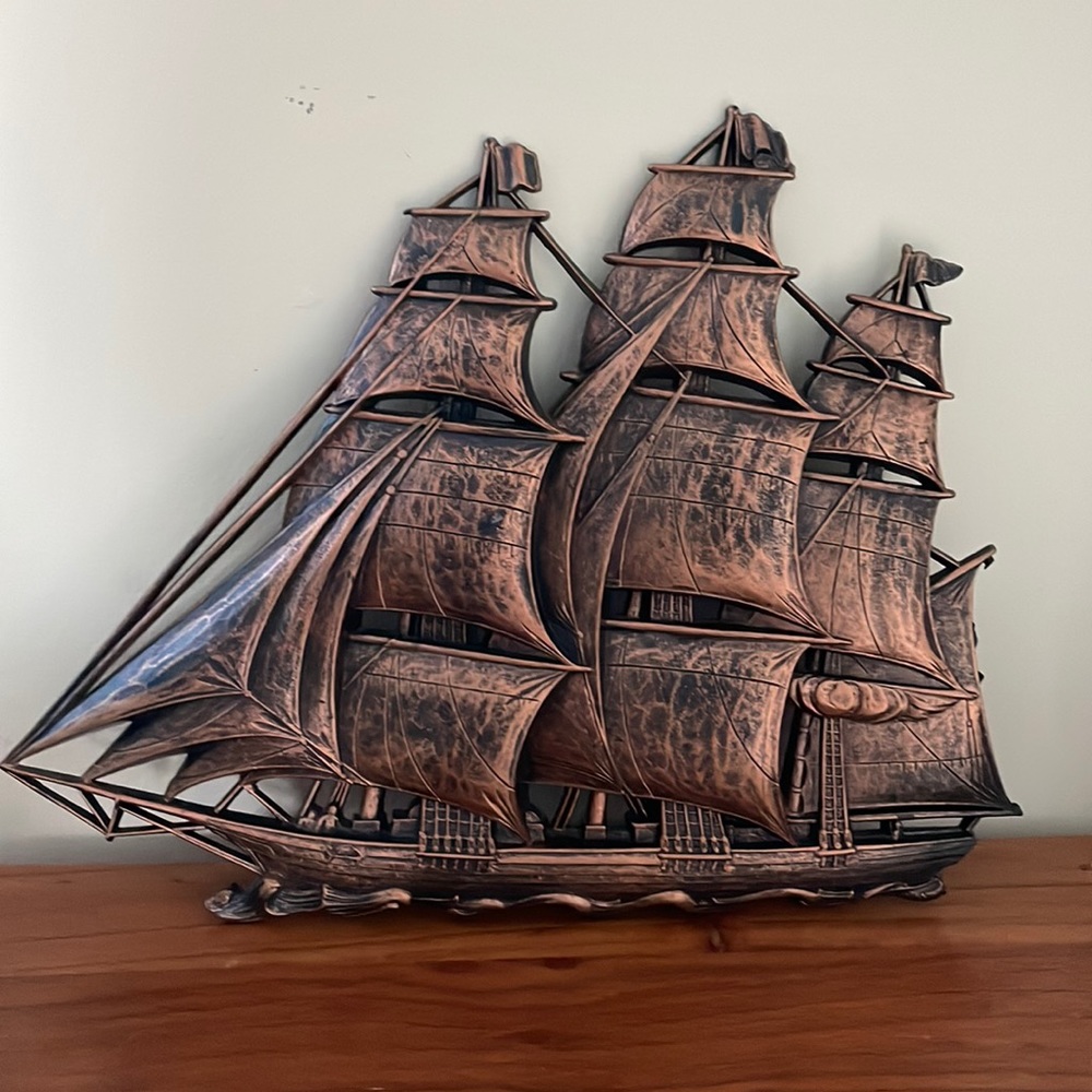 Coppercraft guild ship wall art resin pirate sailing nautical